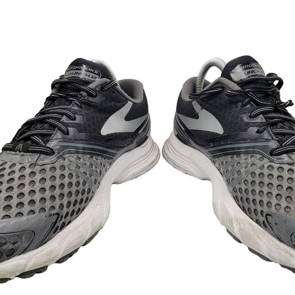 Brooks Launch 2 Mens 8 Running Training Shoes 1101881 D002 Gray Black - Picture 3 of 12